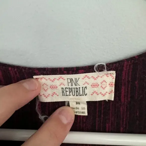 Pink Republic Red & Orange & Multicolor Print Maxi Dress Size Medium Sleeveless - Picture 5 of 7